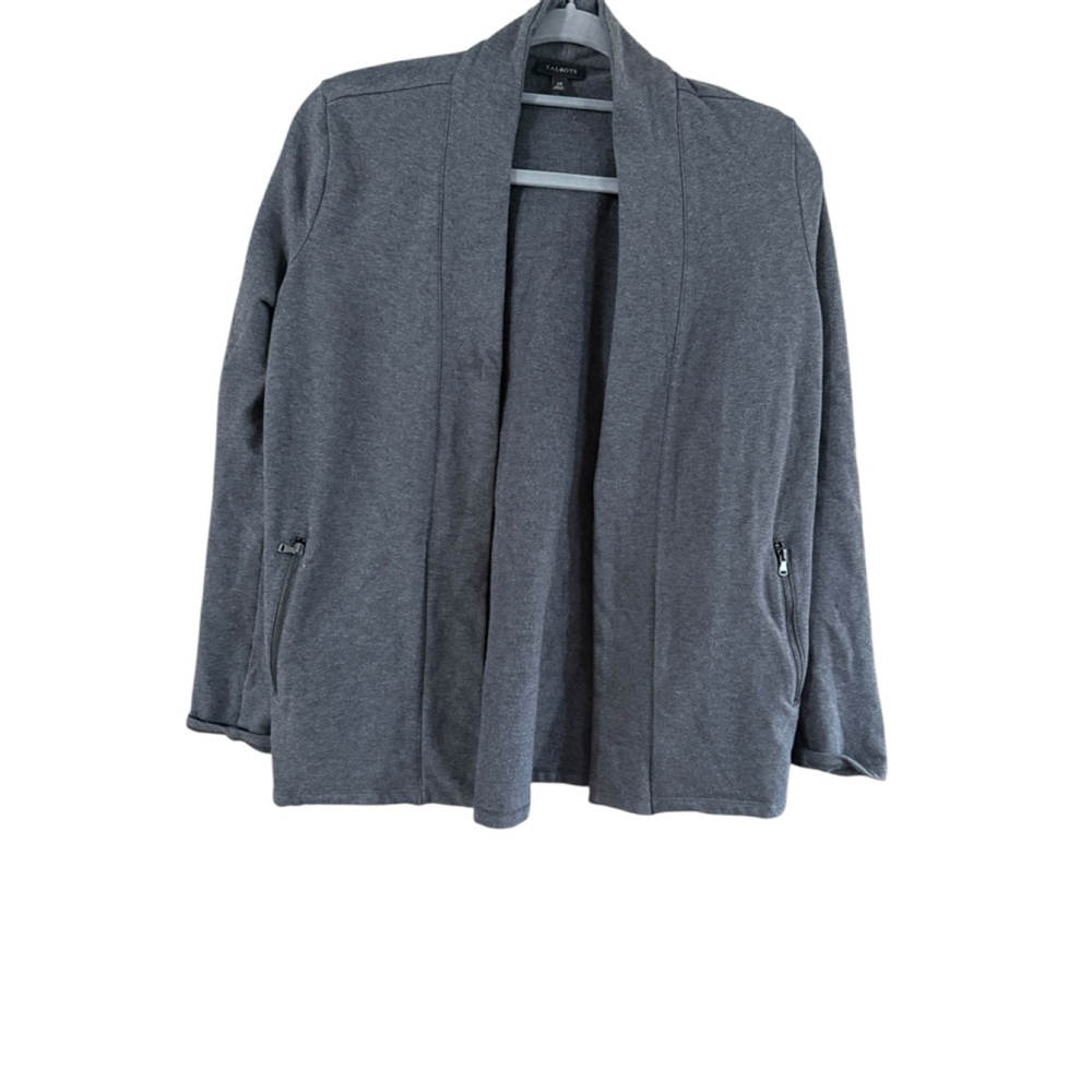 Women's TALBOTS Gray Open Front Cardigan XS - Picture 9 of 10